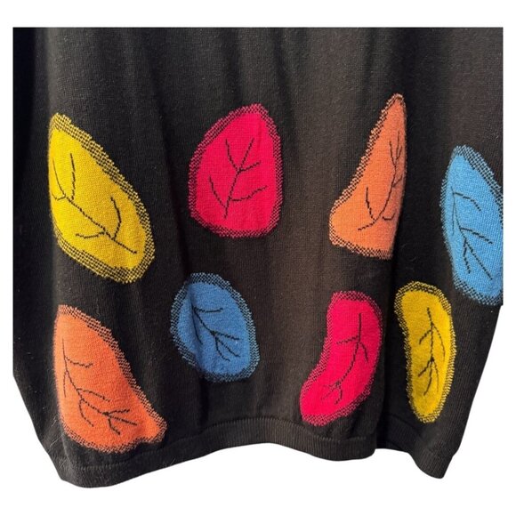 LAVENA LADIES XL FALL LEAVES‎ LONG SLEEVE ACRYLIC/VISCOSE - Picture 2 of 5